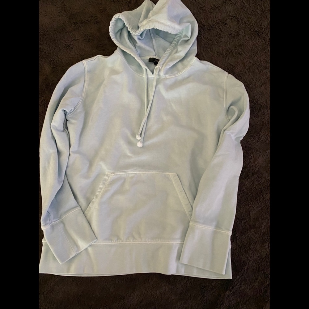 J Crew light blue hoodie